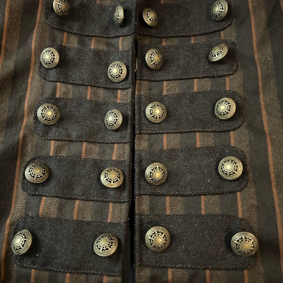 NWT‎ SPIRIT Halloween Steampunk Trench coat Wool Cotton Blend Cosplay Costume L - Picture 8 of 13